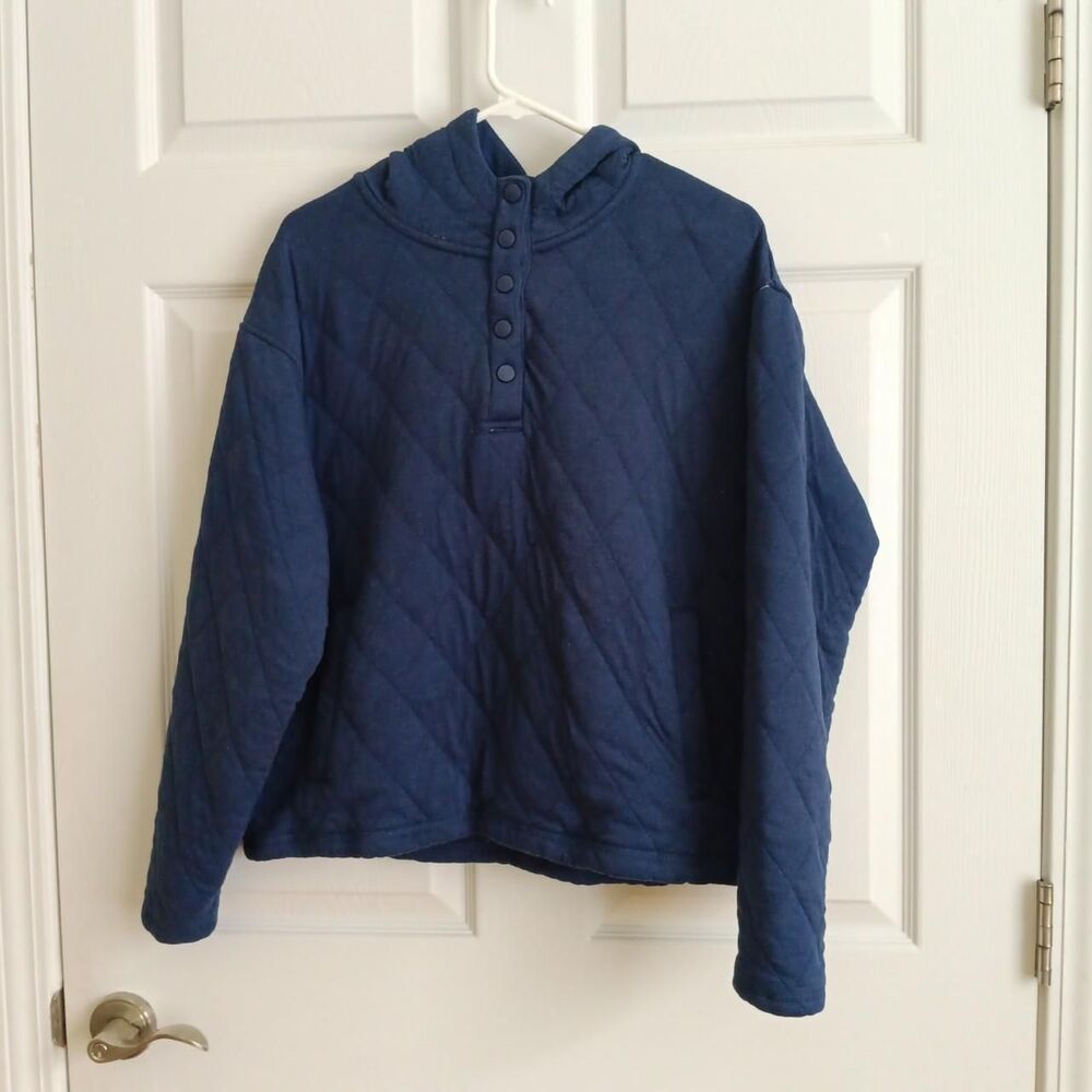 Lands' End women's quilted pullover hoodie